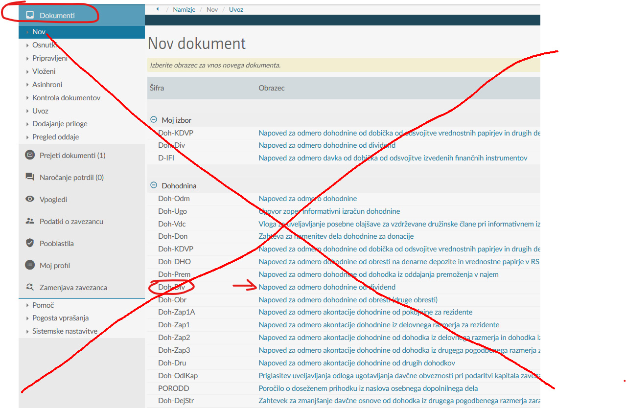 eDavki uvoz XML - napačen uvoz dividend