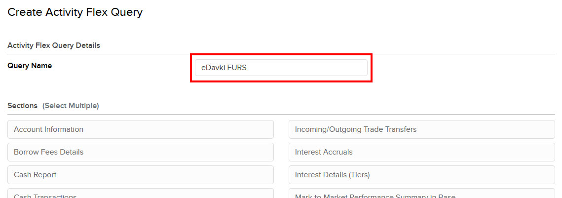 Interactive Brokers - izvoz zgodovine trgovanja