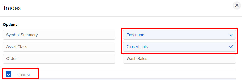 Interactive Brokers - izvoz zgodovine trgovanja